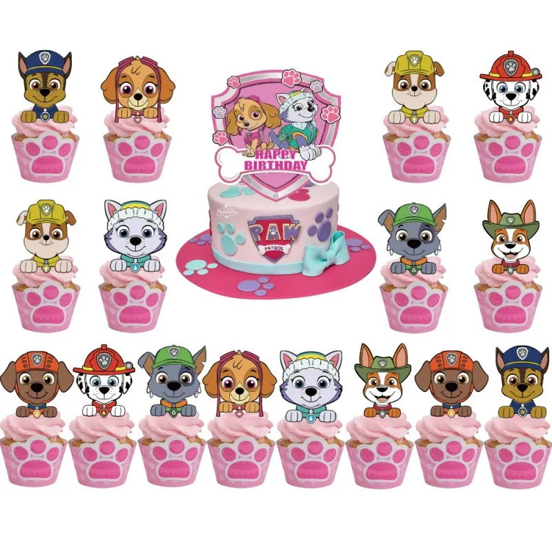 Musical Instrument Gong - Paw Patrol Theme Birthday Cake Card