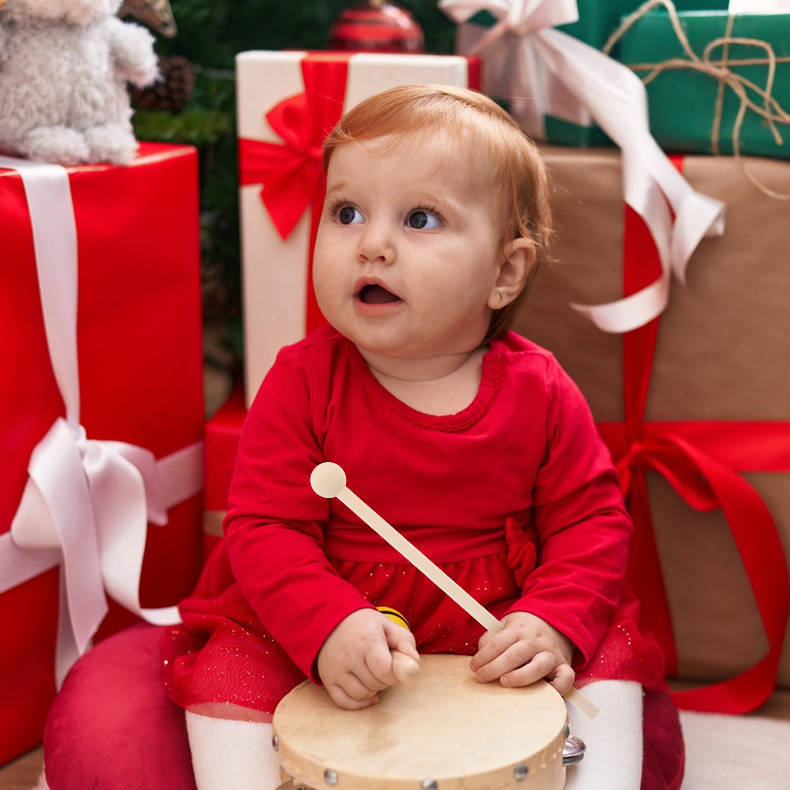 Musical Instrument For Toddlers - 10Pcs Child-Sized Wooden Mallets Percussion Drumsticks