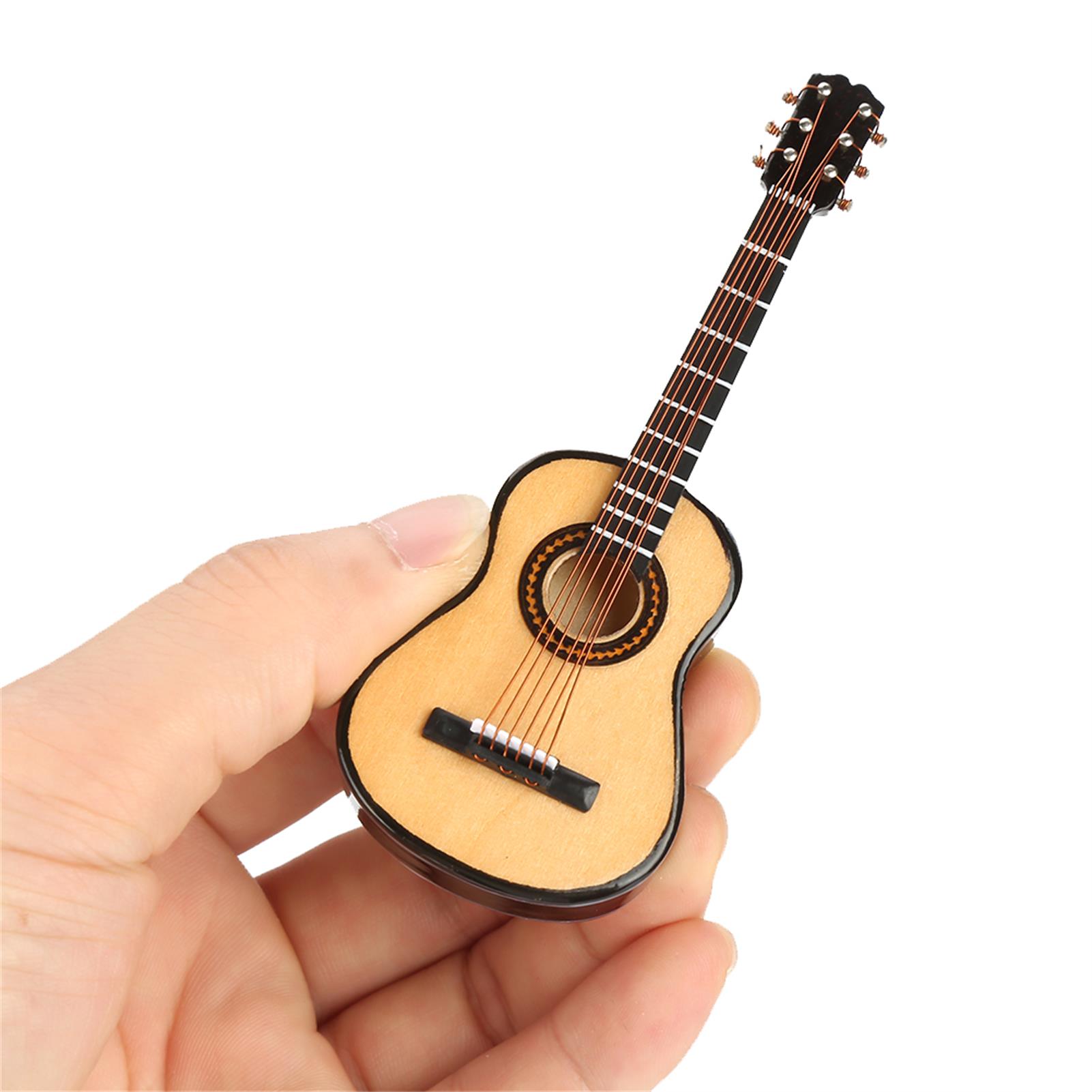 Musical Instrument Manufacturers - 10cm Wooden Guitar Model Miniature Musical