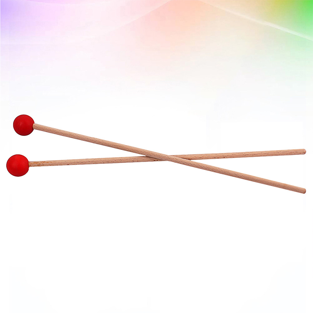 Musical Instrument Gong - 1Pair Large Drum Mallets Wood Handle