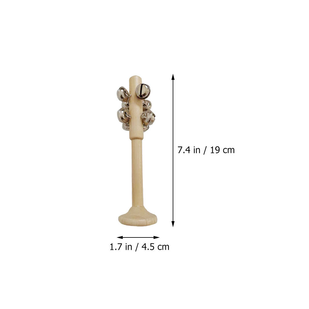 2Pcs Wooden Stick Bells Educat - Musical Instrument For Toddlers 评论和价格