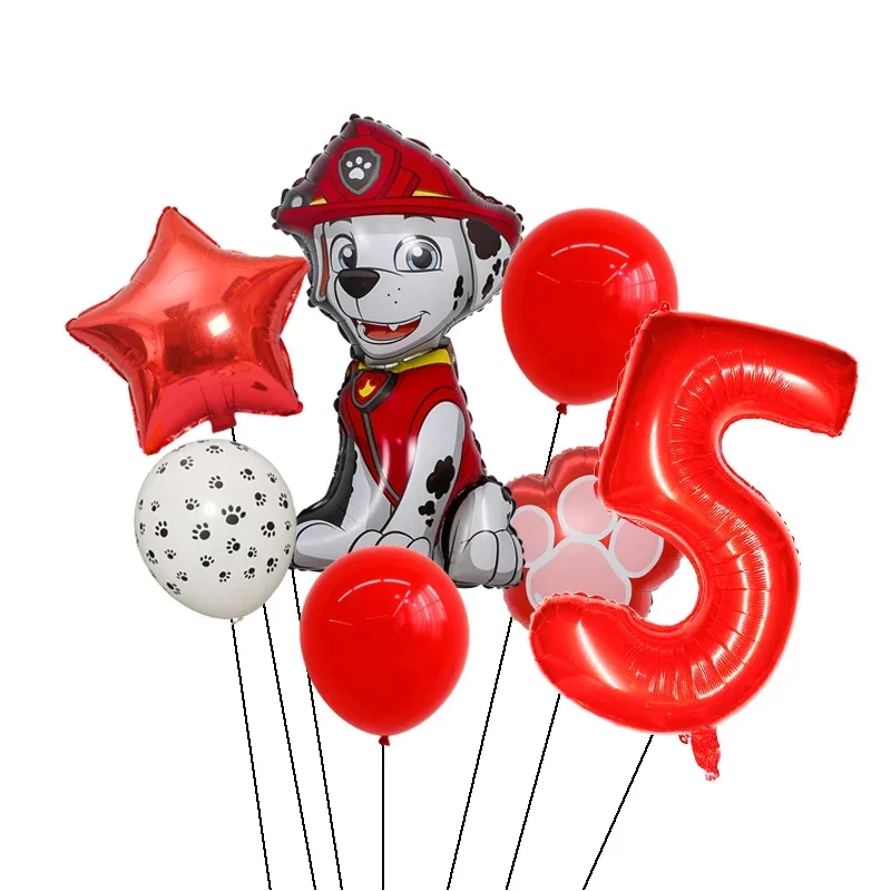 7pcs Paw Patrol Party Balloon  - Musical Instrument Gong 评论和价格