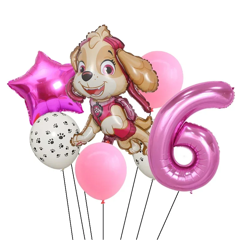 7pcs Paw Patrol Party Balloon  - Musical Instrument Gong 评论和价格