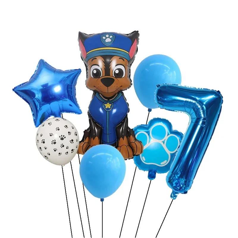 7pcs Paw Patrol Party Balloon  - Musical Instrument Gong 评论和价格