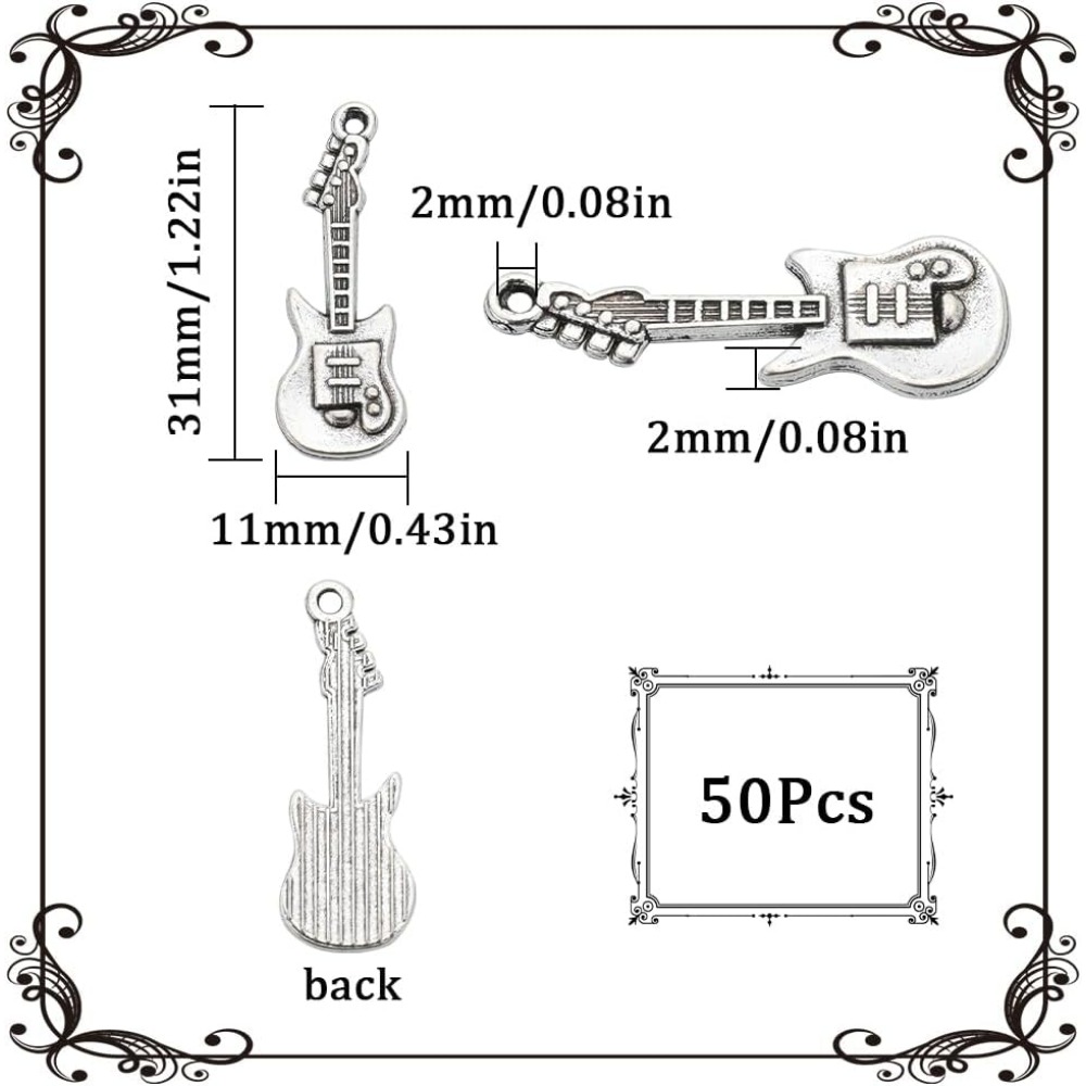 1 Box 50Pcs Vintage Guitar Cha - Musical Instrument Of 评论和价格