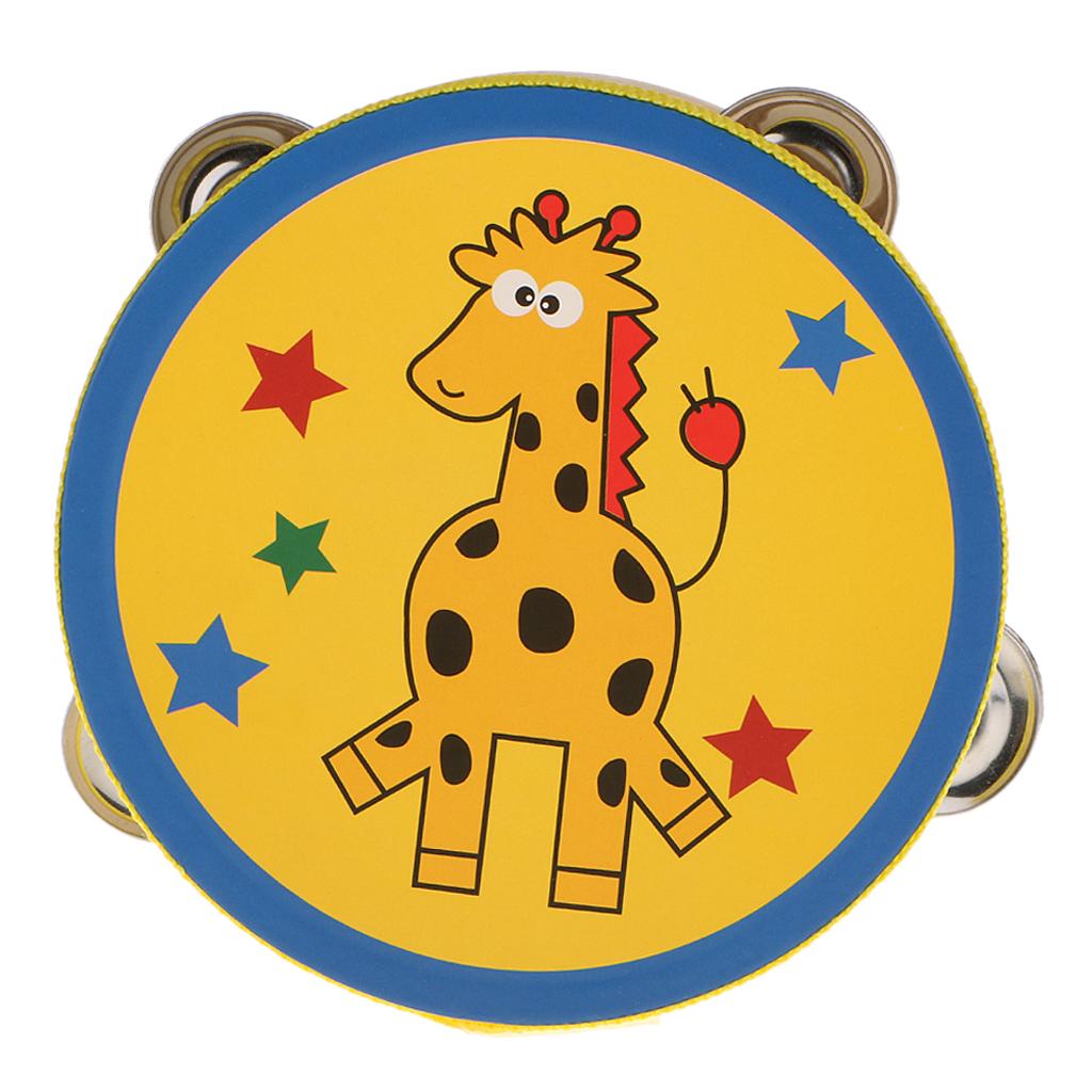 Wooden Tambourine Small Hand P - Musical Instrument Kids 评论和价格