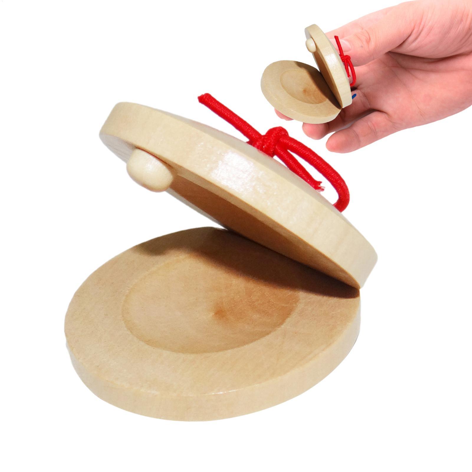 Wooden Castanets Kids Musical  - Musical Instrument For Toddlers 评论和价格