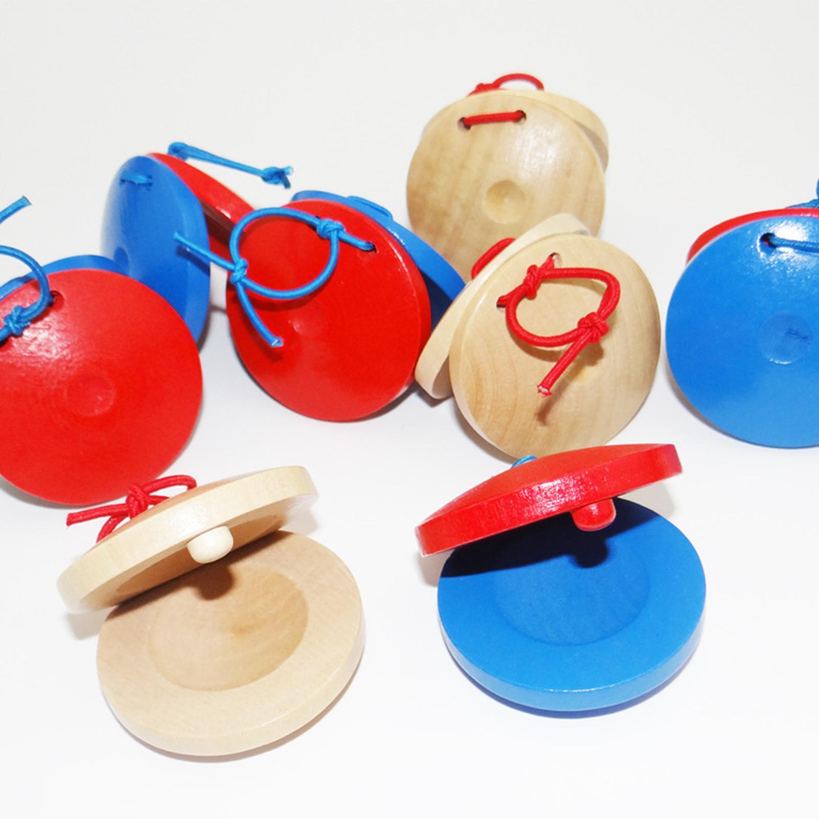 Wooden Castanets Kids Musical  - Musical Instrument For Toddlers 评论和价格