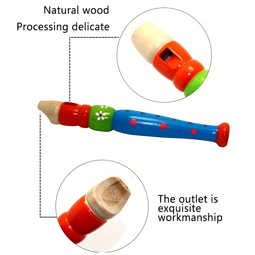 1pc Wooden Flute 6-Hole Colorf - Musical Instruments Cartoon 评论和价格