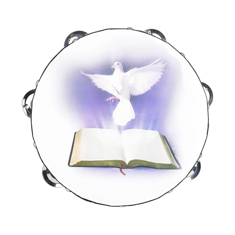8 Inch Tambourine Peace Pigeon - Musical Instrument For Babies 评论和价格