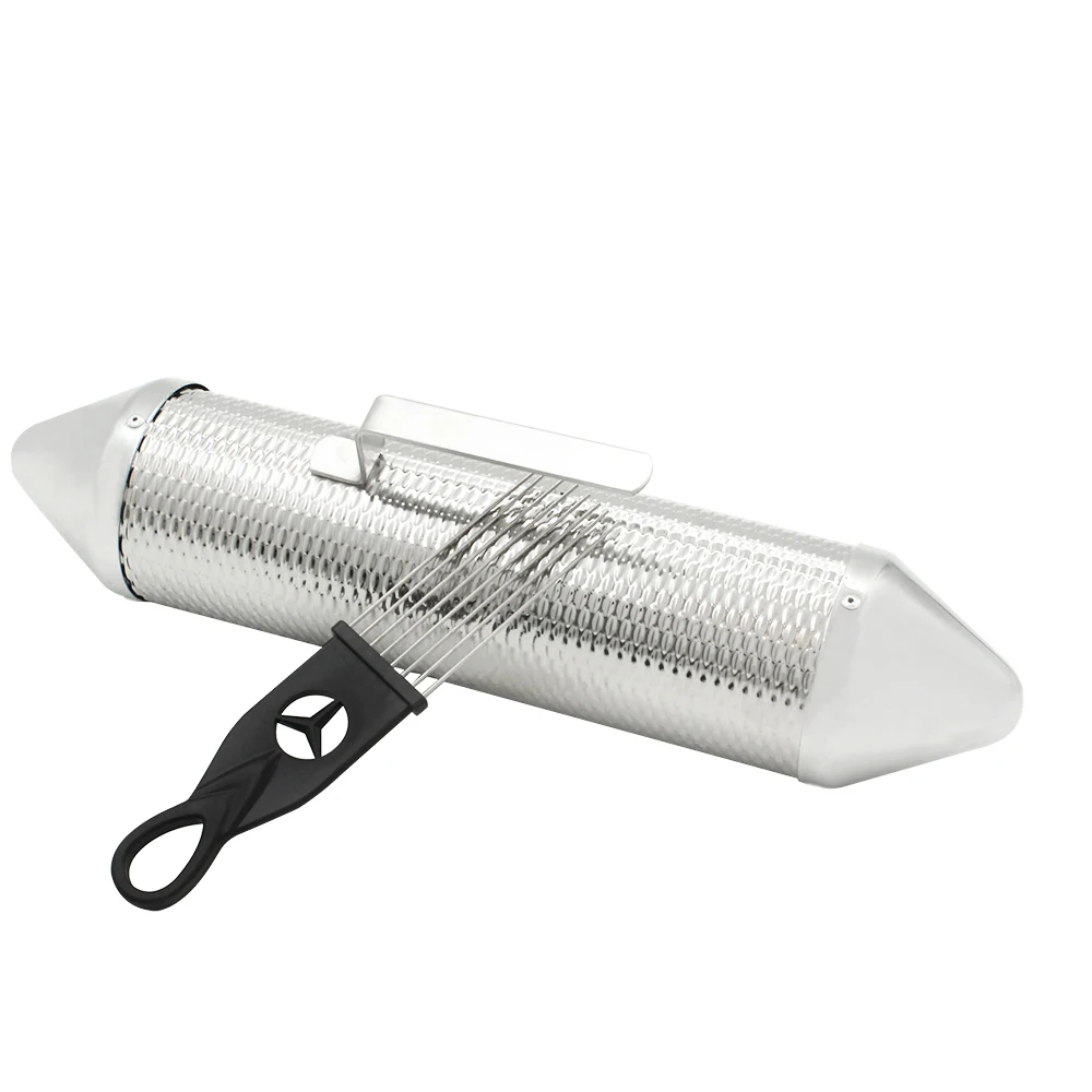 Scraper Barrel Silver Metal Gu - Guiro Scraper Instrument 评论和价格