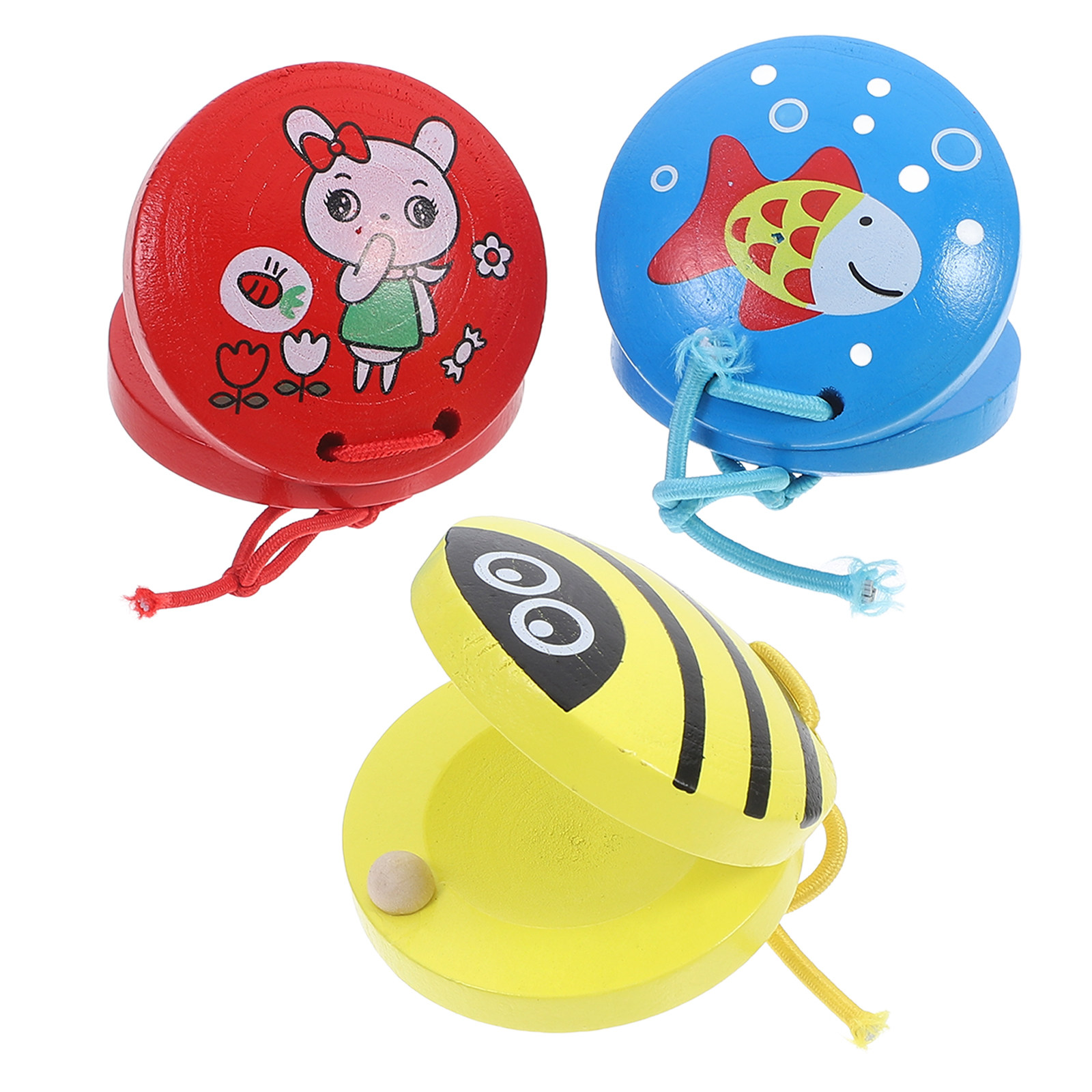 3Pcs Animal Castanet Early Edu - Musical Instruments Cartoon 评论和价格