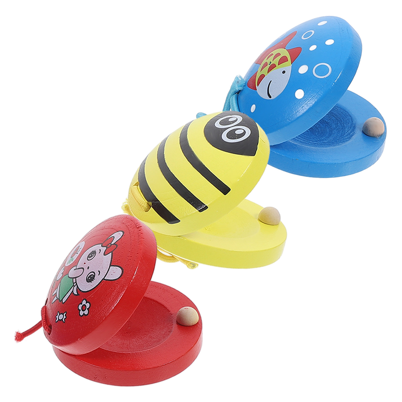 3Pcs Animal Castanet Early Edu - Musical Instruments Cartoon 评论和价格