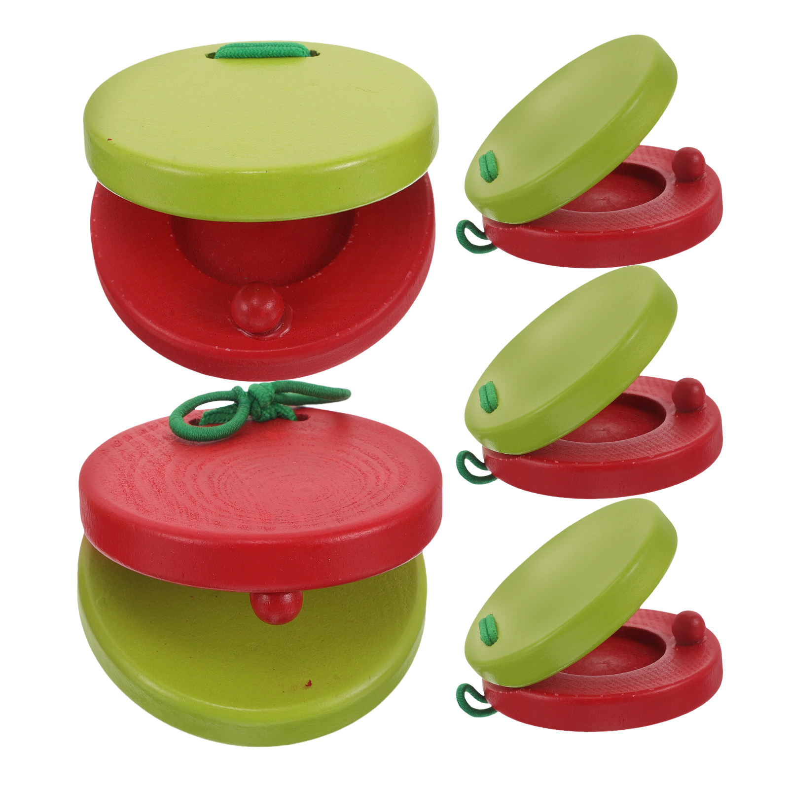 5Pcs Round Wooden Castanets Ca - Musical Instruments Cartoon 评论和价格
