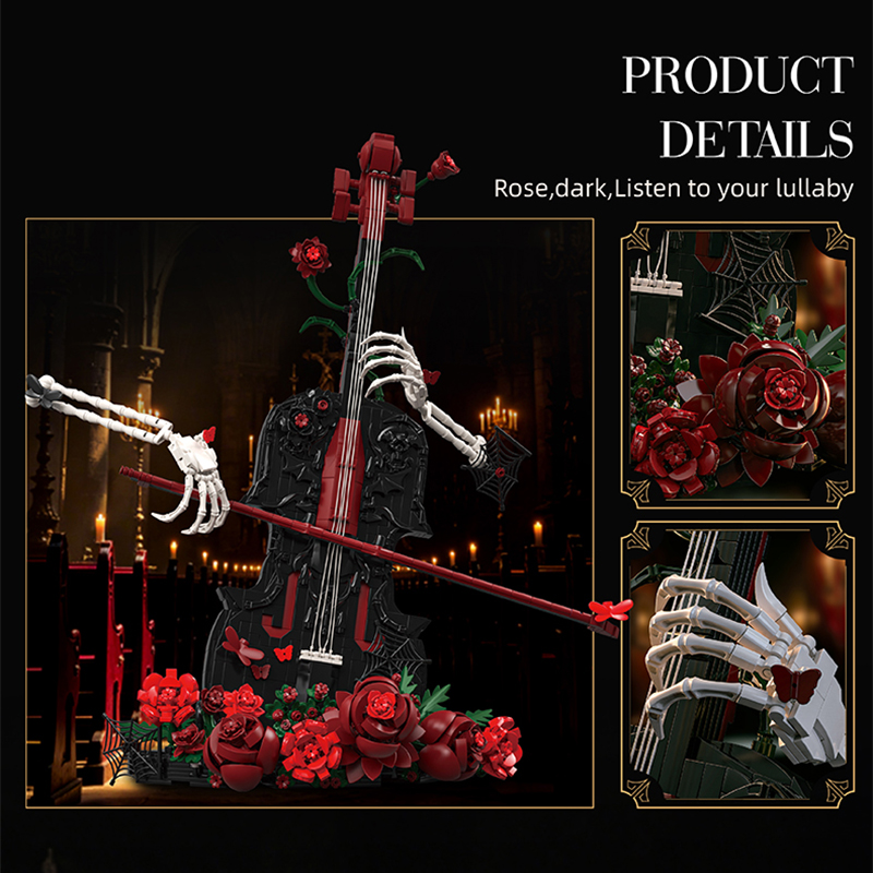 Creative Artist Skull Red Rose - Musical Instrument Manufacturers 评论和价格