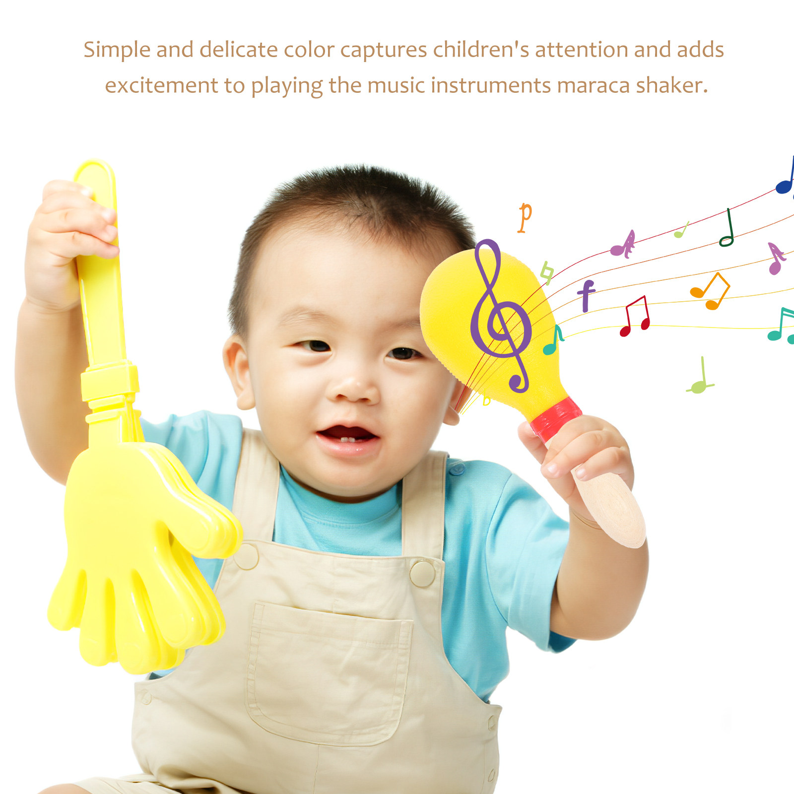 1Pair Wooden Maracas Shaker Ki - Musical Instrument For Toddlers 评论和价格