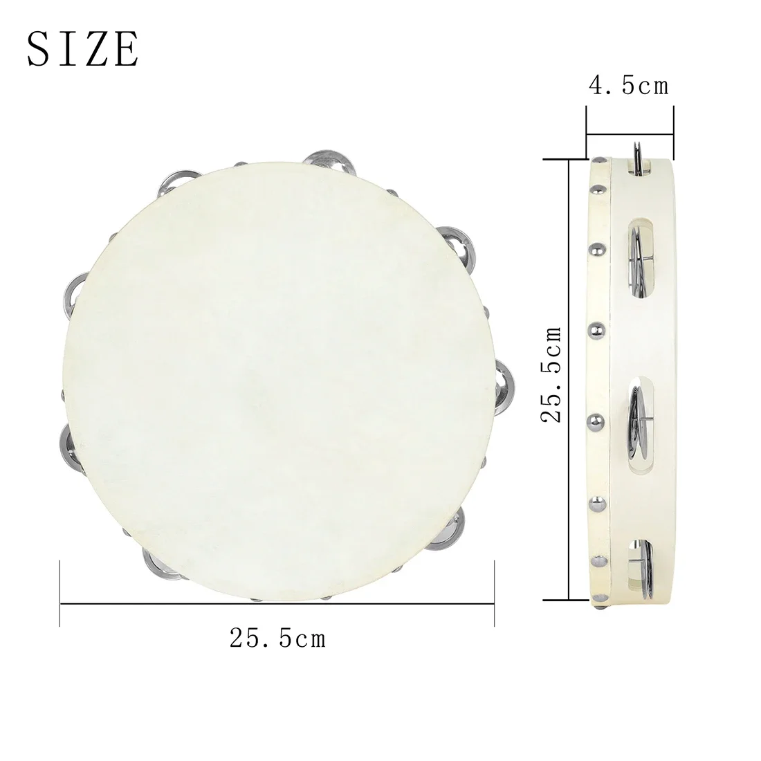 IRIN 10 Inches Tambourine Drum - Musical Instrument For Babies 评论和价格