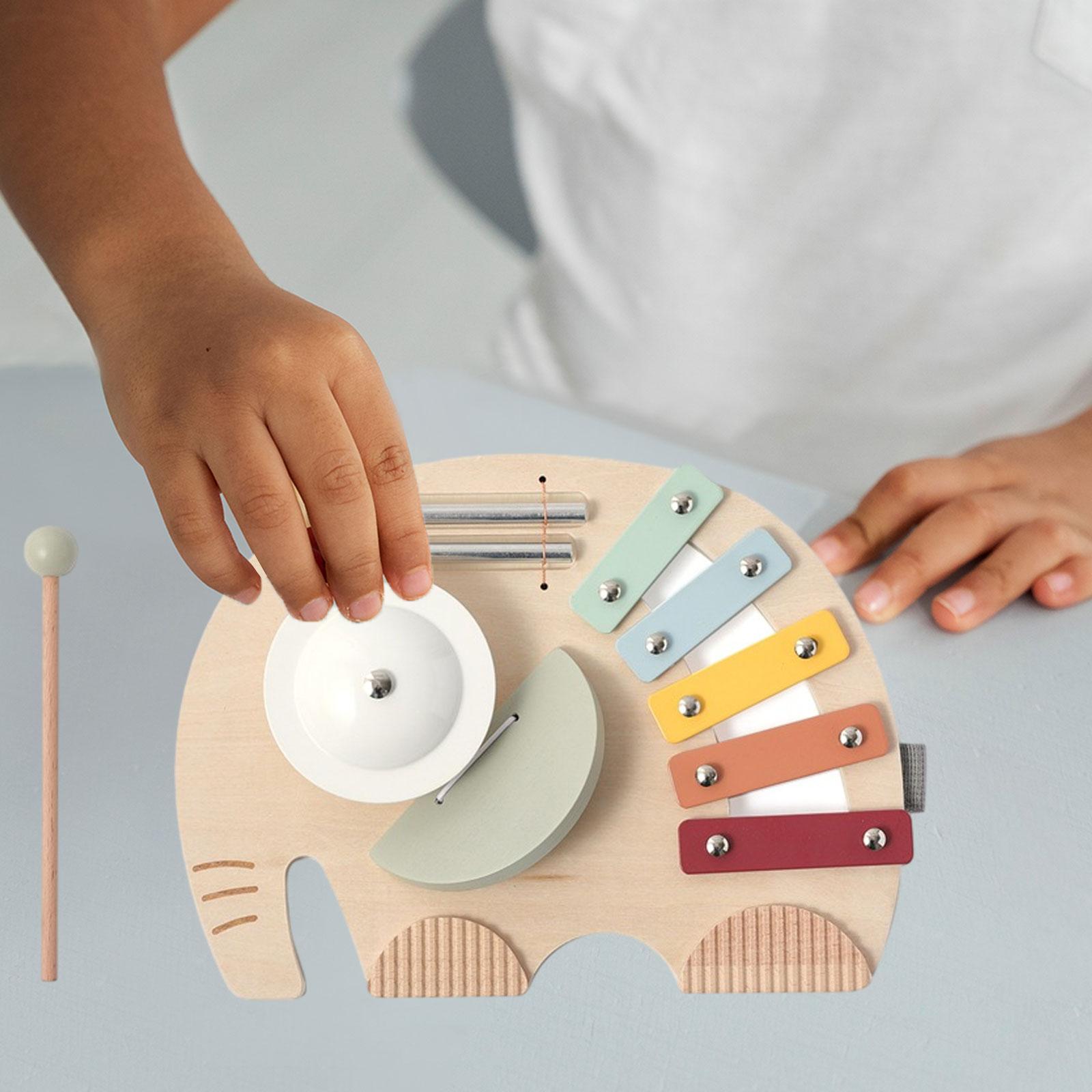 5 Note Wood Xylophone Hand Kno - Musical Instrument For Toddlers 评论和价格
