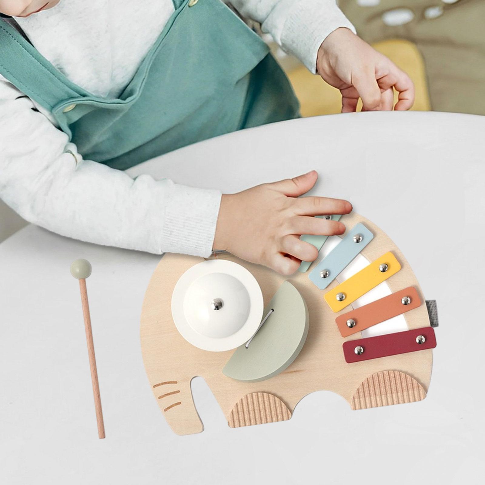 5 Note Wood Xylophone Hand Kno - Musical Instrument For Toddlers 评论和价格