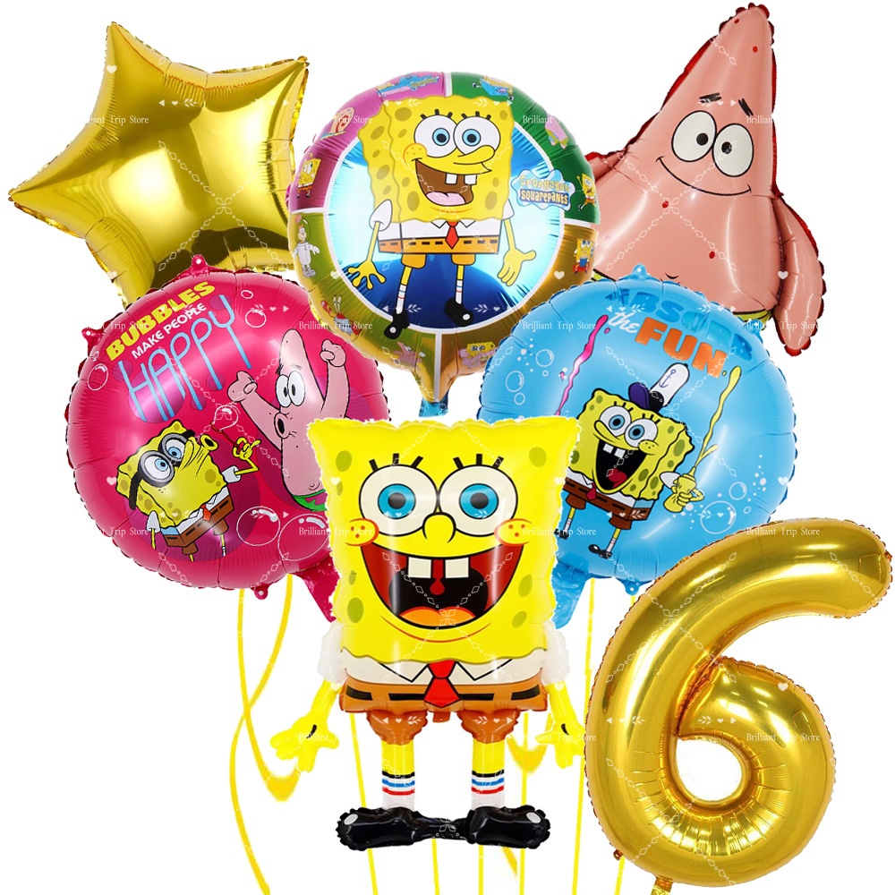 3/6/7Pcs SpongeBob SquarePants - Musical Instrument Gong 评论和价格
